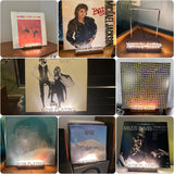 KORRTFID Now Playing Vinyl Record Stand, Vinyl Record Holder, Light Up Vinyl Record Display Stand, Vinyl Record Holder for Albums, Warm White Light with Fingerprint-Proof Acrylic Letters KORRTFID