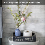 MAINEVENT Nice Bathroom Decor Box, One Box with Print on 2 Sides Farmhouse Bathroom Decor Toilet Box, Rustic Decor Bathroom Box Toilet Organizer, Toilet Paper Box, Hello Sweet Cheeks Bathroom Box MAINEVENT