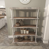 Deco 79 Farmhouse Wood Rectangle Shelving Unit, 47" x 15" x 64", Brown Deco 79