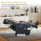 VUOVUS Power Lift Recliner Chair for Elderly, PU Leather Electric Lift Chair with Remote Control, Adjustable Footrest & Lumbar Support, Living Room Recliner with Cup Holders & Side Pockets (Black) VUOVUS