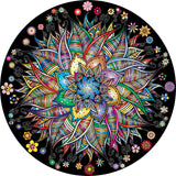 Bgraamiens Puzzle-Flower Whisper-1000 Pieces Round Puzzle Color Challenge Jigsaw Puzzles for Adults and Kids Bgraamiens