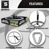 Slackers Ninja-Spinner Wheel - Outdoor Ninja Warrior Training Equipment for Kids - Easily Attaches to Your Ninjaline Obstacle Course - The Prefect Addition to Your Outdoor Play Equipment! Slackers