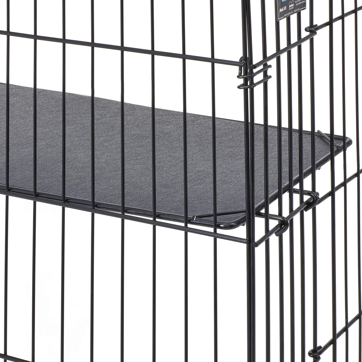 MidWest Homes for Pets Cat Playpen / Cat Cage Includes 3 Adjustable Resting Platforms, Removable Leak-Proof Pan, Easy 2-Door Top / Bottom Access & 4-locking Wheel Casters, 36"L x 23.5"W x 50. - WoodArtSupply