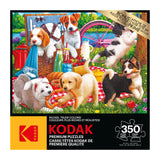 RoseArt - Kodak Premium - Puppies on a Picnic - 350 Piece Jigsaw Puzzle for Adults RoseArt