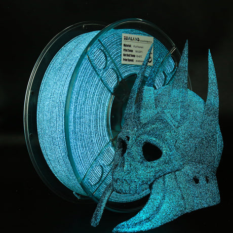 SUMLAND PLA Filament 1.75mm,3D Printer Filament UV Light Glitter PLA, Black Blue Starry Sky Filament 3D Printing Filament 1.75mm+/-0.02mm,1KG/2.2lb SUMLAND