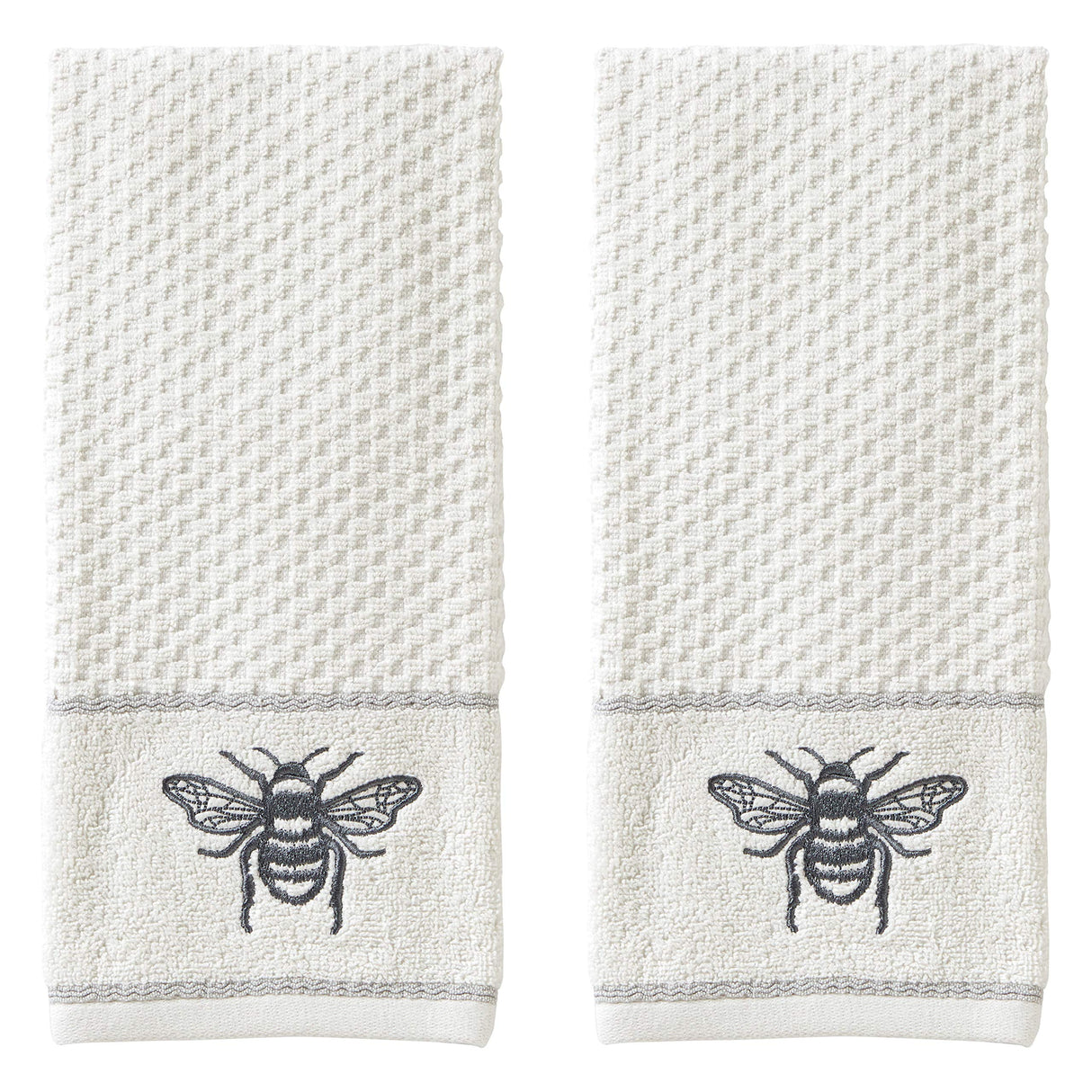 SKL Home Farmhouse Bee Hand Towel Set, White 16x25 SKL Home