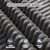 Weture 108” Modular Sectional Sofa, Cloud Sectional Couch with Deep Seat, Modern Modular L-Shape Sofa Couch with Chaise,Upholstered Couches for Living Room Bedroom (Corduroy, Dark Grey) Weture