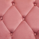 Yaheetech Modern Ottoman Bench Velvet Bench Upholstered Footrest for Living Room with Gold Metal Legs and Padded Seat Pink Yaheetech