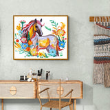 Uniquilling Quilling Kit, Paper Quilling Kits, 16 * 20-in Horse Paper Filigree Kits with Quilling Tools& Using Manual, DIY Quilling Artwork Modern Wall Art for Living Room Uniquilling