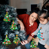 80UncleKimby 60pcs Christmas Crafts for Kids - DIY Xmas Tree Ornaments with Sticker Kits - Set for Holiday Decorations, Party Favors, and Classroom Activities 80UncleKimby