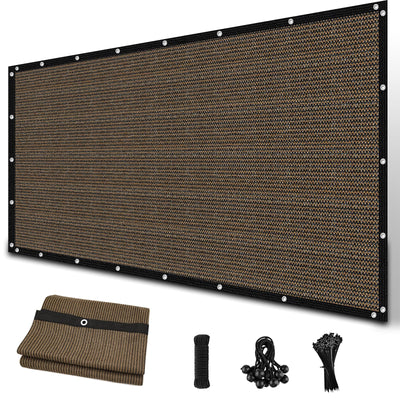 Amagenix 90% Sun Shade Cloth with Grommets, 6' x 10' Pergola Replacement Shade Cover Canopy Privacy Screen for Outdoor Patio Garden, Mocha (We Customized)
