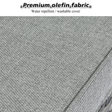 HOOOWOOO Outdoor Patio Sectional Furniture Sofa Set with Propane Fire Pit Table,13 Piece Large Modern Wicker Couch with Widened Armrest,Modular L Shaped Conversation Seating Set(Grey Strip) HOOOWOOO