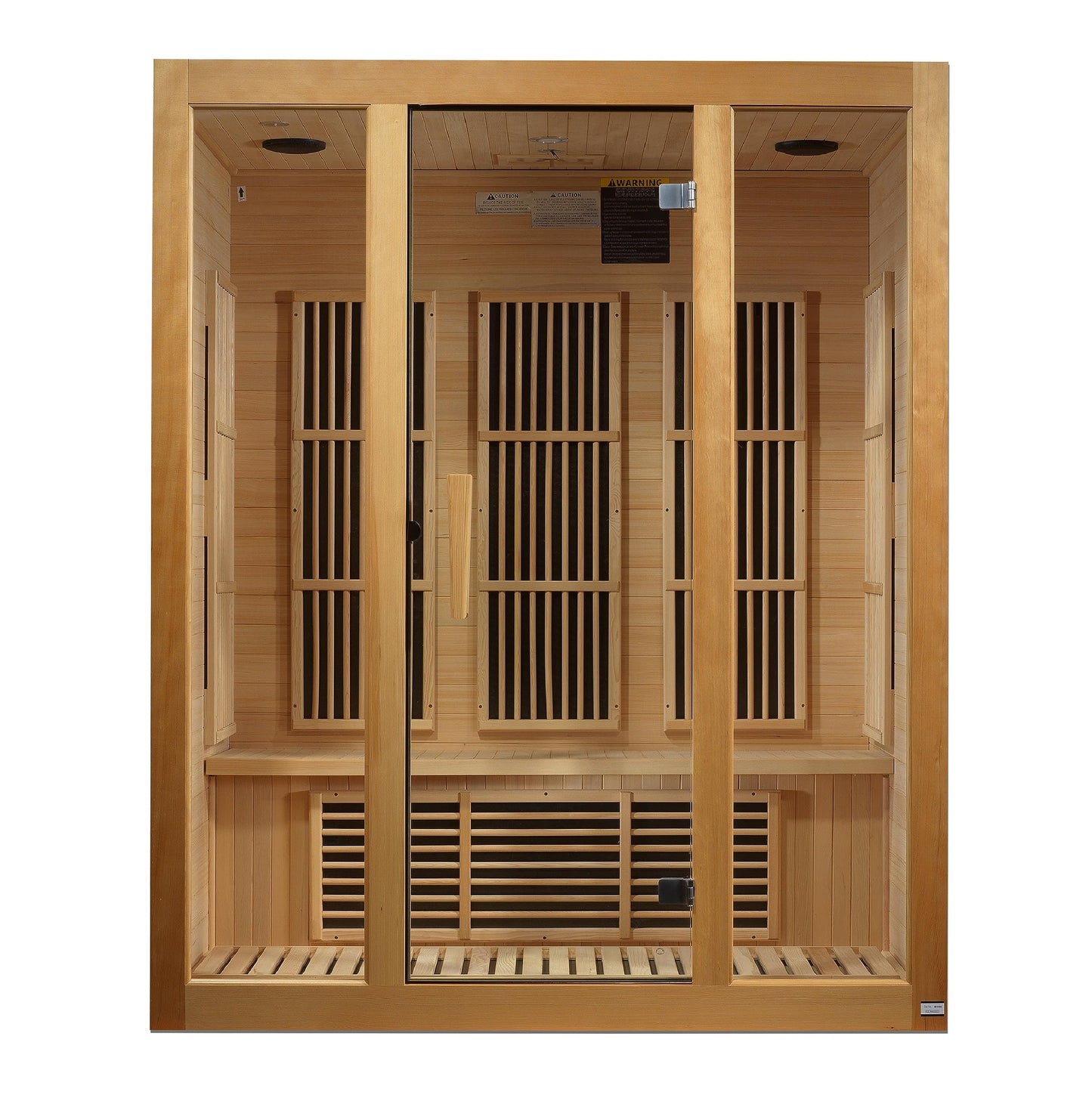 Maxxus Sauna "Bellevue Edition 3 Per Low EMF FAR Infrared Carbon Canadian Hemlock Sauna