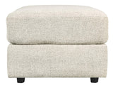 Signature Design by Ashley Soletren Contemporary Chenille Oversized Ottoman, Off-White Signature Design by Ashley