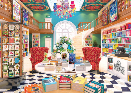 RoseArt - Kodak Premium - Brandon's Bookstore - 3000 Piece Jigsaw Puzzle for Adults RoseArt