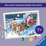 Ravensburger - CreArt - Night Before Christmas - Paint by Number Kit - Exciting Scene with Santa in his Sleigh and Reindeer - Premium Paints for That Magical Quality - Ages 7+ Ravensburger