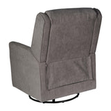 Flash Furniture Cash Swivel Glider Rocking Recliner, Manual Recliner with 360 Degree Swivel, for Living Room, Bedroom, or Nursery, Fabric Upholstered, Dark Gray Flash Furniture