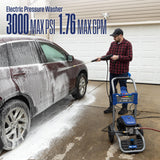 Westinghouse WPX3000e Electric Pressure Washer, 3000 Max PSI and 1.76 Max GPM, Induction Motor, Onboard Soap Tank, Spray Gun and Wand, 5 Nozzle Set, for Cars/Fences/Driveways/Homes/Patios/Furniture Westinghouse