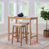 Linon Distresed 36 inch Height Pub Claridge Table, Distressed Brown Counter Linon