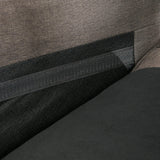 HOMCOM 61" Loveseat Sofa, Mid Century Modern 2 Seater Small Couch with Nailhead Trim, Rolled Arm, Fabric Upholstered Love Seat for Living Room and Bedroom, Dark Brown HOMCOM