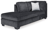 Signature Design by Ashley Altari Urban Left-Arm Facing 2-Piece Sleeper Sectional with Chaise, Loose Seat Cushions, 2 Throw Pillows and Bi-Fold Memory Foam Mattress, Full, Gray Signature Design by Ashley