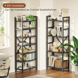 SUPERJARE Triple 4 Tier Bookshelf, Bookcase with 11 Open Display Shelves, Wide Book Shelf Book Case for Home & Office, Black SUPERJARE