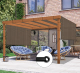INFRANGE 8' x 16' Universal Pergola Shade Cover Replacement Canopy with Grommets Weighted Rods Permeable for Outdoor Patio Porch Backyard Gazebo Brown INFRANGE