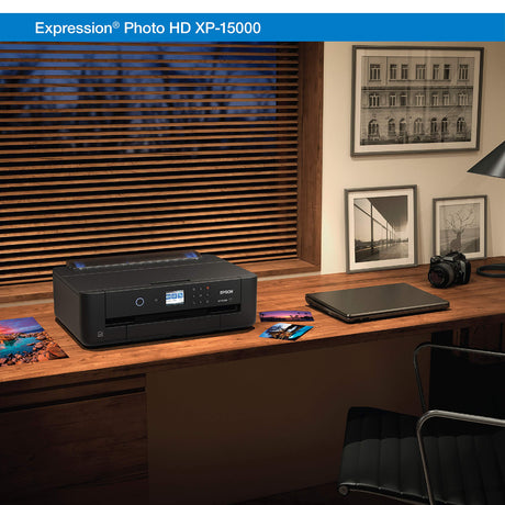 Epson Expression Photo HD XP-15000 Wireless Color Wide-Format Printer, Amazon Dash Replenishment Ready, Black, Large Epson