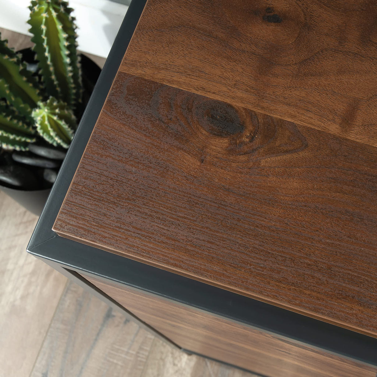 Sauder Lateral File, L: 30.24" x W: 17.24" x H: 29.53", Grand Walnut Finish Sauder