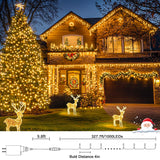 JMEXSUSS 1000 LED Warm White Christmas Lights: 328 Ft Warm String Lights Outdoor Waterproof - 8 Modes Christmas Tree Lights Plug in JMEXSUSS