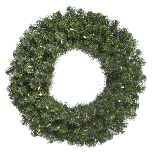 Vickerman 48" Douglas Fir Artificial Christmas Wreath - 200 Warm White Italian LED Lights - Wreath for Mantel or Door - Reliable and Durable - Holiday Wreath