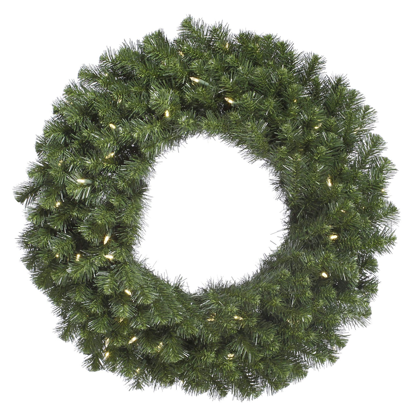 Vickerman Pre-Lit Douglas Fir Wreath with 100 Warm White Italian LED Lights, 42-Inch, Green, A808842LED