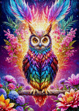 1000 Pieces Jigsaw Puzzle for Adults – Matte Finish, Soft Touch, Sturdy and Unique Pieces, Tight Fit, Vivid Colors, Missing Pieces Service – Magical Owl in Floral Fantasy Illustration by ENJOY Puzzle ENJOY Puzzle