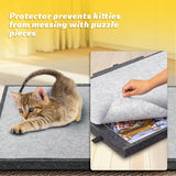 Tektalk Jigsaw Puzzle Table with Integrated Adjustable Stand/Bracket, 3-Tilting-Angle Puzzle Plateau with Cover & 4 Sorting Drawers, Super Lightweight Felt Puzzle Board, for Up to 1000 Pieces - Gray Tektalk