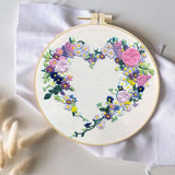 Maydear Embroidery Kit for Beginners Patterns Punch Needle Kit,Cross Stitch Kits,French Stamped Embroidery Starter Kit Adults Including Embroidery Hoop Color Threads and Embroidery Scissors Maydear