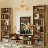 IRONCK Bookshelves and Bookcases Set of 2 Floor Standing 6 Tiers Display Storage Shelves 70 in Tall Bookcase Home Decor Furniture for Home Office, Living Room, Bed Room IRONCK