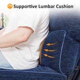 MCombo 60" Wall Hugger Power Loveseat Recliner Sofa with Adjustable Headrest, RV Reclining Loveseat with USB and Type C Charge Ports for Living Room 6924 (Navy Blue) MCombo