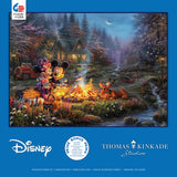 Ceaco - Disney - Thomas Kinkade - Mickey & Minnie Sweetheart Campfire - 1000 Piece Jigsaw Puzzle Ceaco
