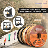 ATARAXIA ART Natural Wood PLA Filament 1.75mm, 1Kg/2.2lb Winded Spool, Wood 3D Printer Filament with Real Wood Fibers,with Filament Storage Bag,Dimensional Accuracy +/-0.03mm,Fit Most FDM 3D Printers ATARAXIA ART