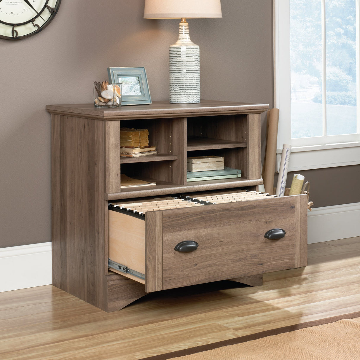 Sauder Harbor View Lateral File, Salt Oak finish Sauder