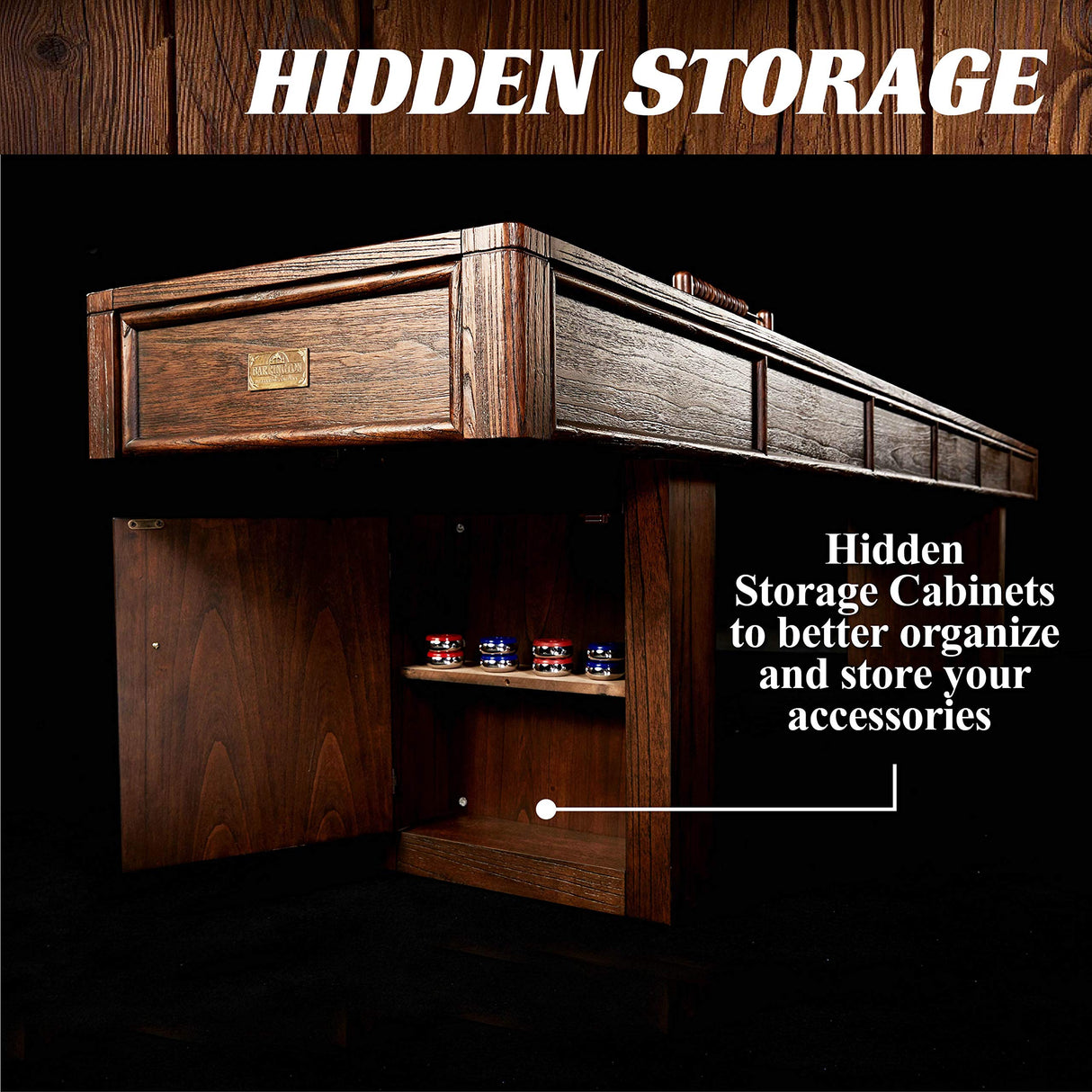 Barrington Billiards 12' Webster Shuffleboard Table with Scratch-Resistant Playfield and 8 Puck Set Barrington Billiards