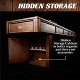 Barrington Billiards 12' Webster Shuffleboard Table with Scratch-Resistant Playfield and 8 Puck Set Barrington Billiards