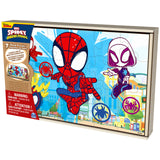 Marvel Spidey and his Amazing Friends 7 Wood Jigsaw Puzzles with Sliding Wood Storage Box- Spidey and his Amazing Friends Toys for Kids Ages 4+ Spin Master Games
