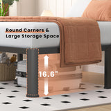 VIPSHOW 18 Inch King Heavy Duty 3500 lbs Bed Frame with Round-Corner Legs & Anti-Squeak Design – Quick Assembly Metal Platform, No Box Spring Needed VIPSHOW