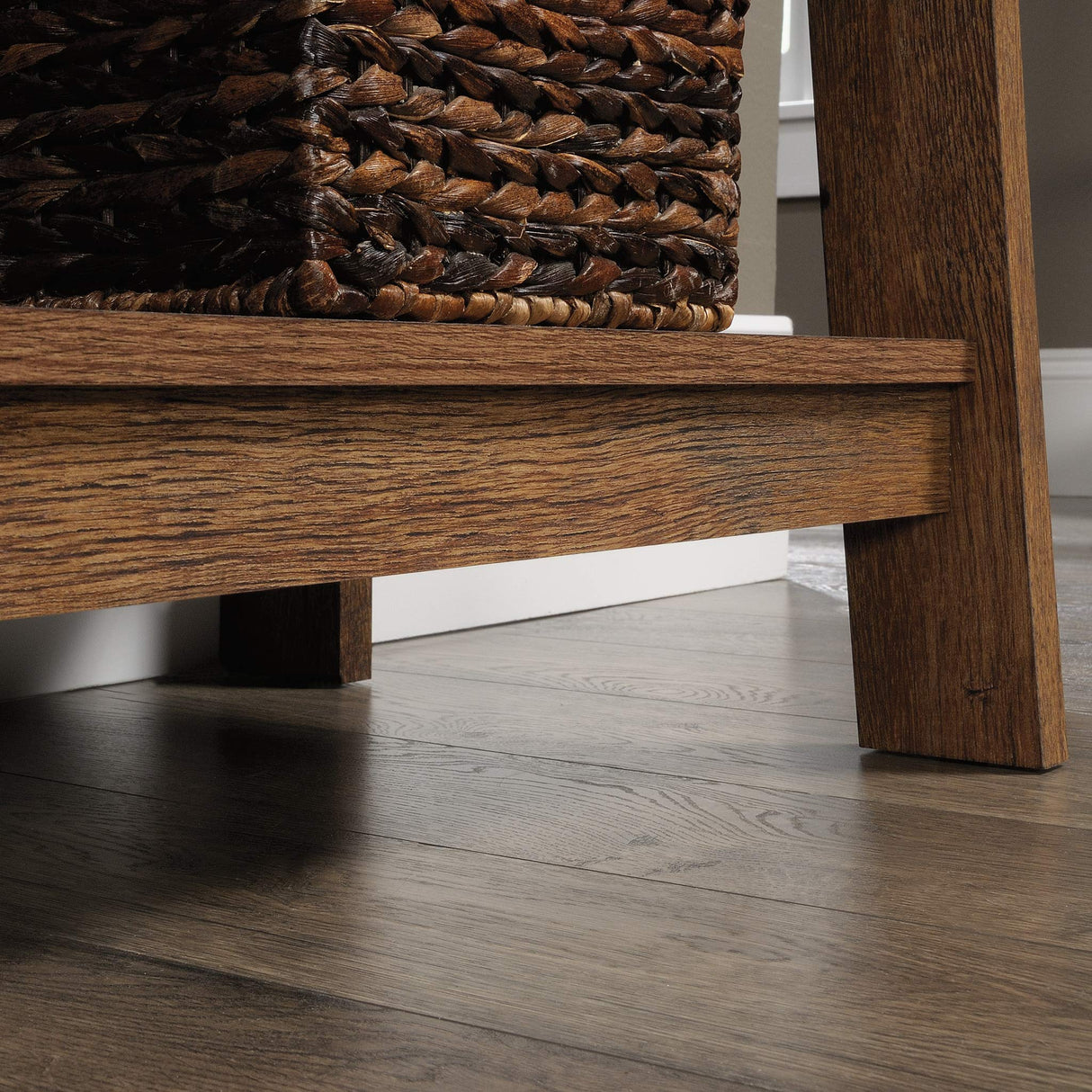 Sauder Trestle 5-Shelf Bookcase in Vintage Oak Finish - Stylish Storage for Any Room Sauder