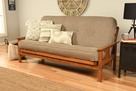 Kodiak Furniture Monterey Full Futon with Fabric Mattress in Gray Stone/Barbados Kodiak Furniture