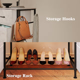 LUMTOK 55W 2-in-1 Dresser with Hanging Rack, 10 Drawers Dresser for Bedroom,Dressers with Fabric Drawers,LED Lights, Charging Station and Hanging Racks for Bedroom (Greige) LUMTOK