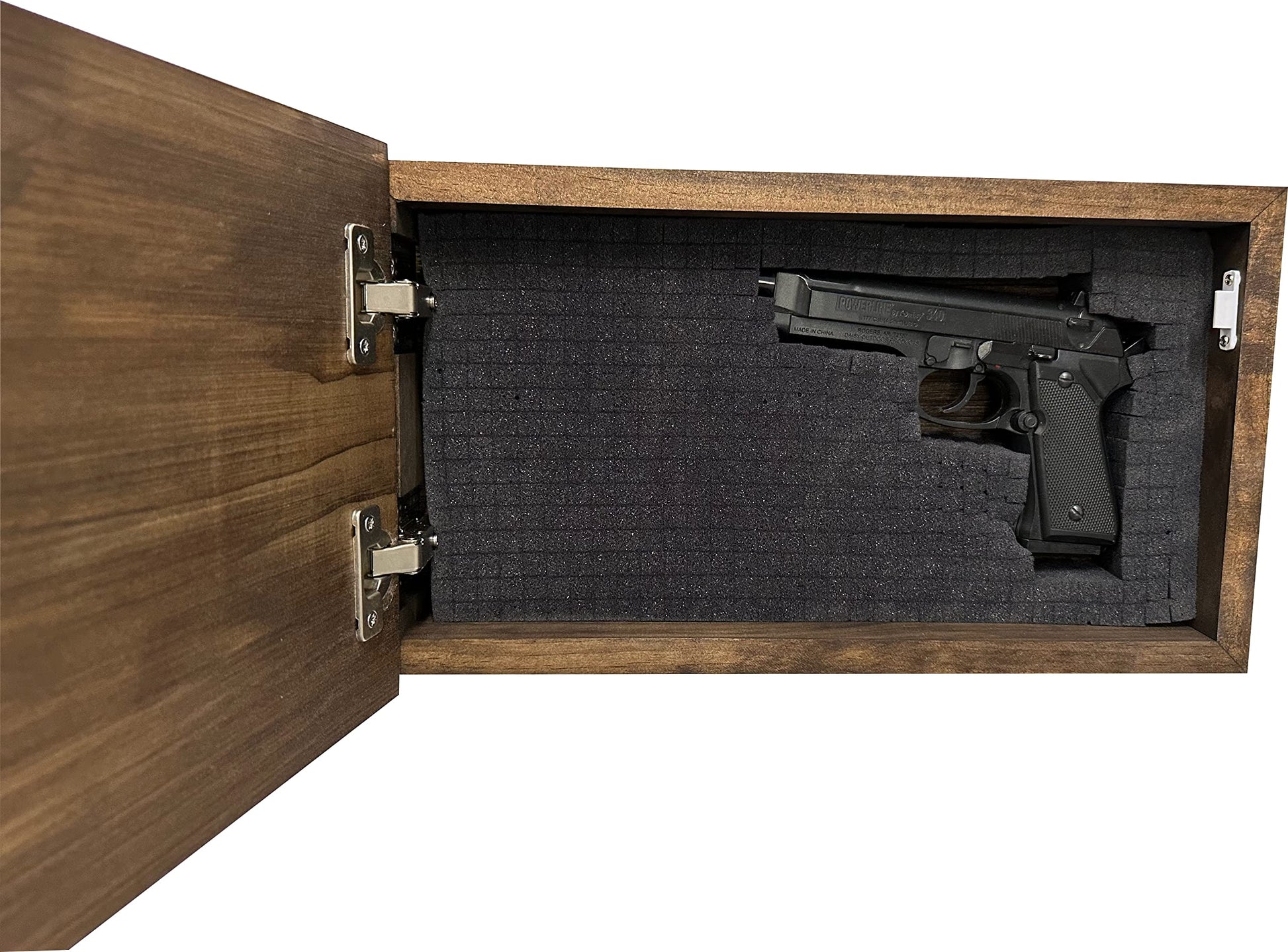 Bellewood Designs Hidden Gun Storage, Personalized Concealment Shelf with Family Name, Last Name and Established Date (Provincial) - WoodArtSupply