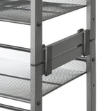 Whitmor Steel Mesh 3-Tier Shoe Rack, Gunmetal Gray Whitmor