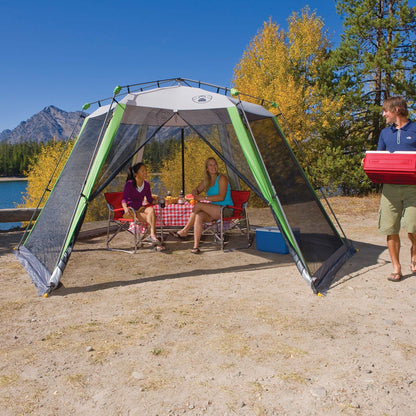 Coleman Skylodge Screened Canopy Tent with Instant Setup, 10x10/15x13ft Portable Screen Shelter with 1-Minute Setup for Bug-Free Lounging, Great for Picnic, Yard, Beach, Park, Camping, & More - WoodArtSupply